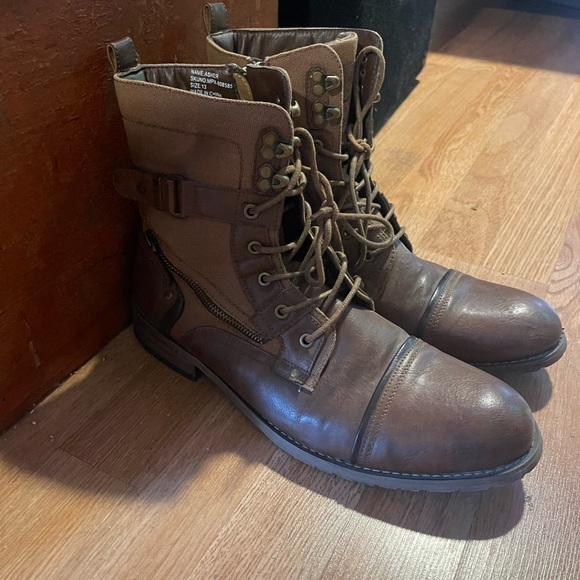 Men’s Brown Leather Boots with Zipper excellent condition - Picture 7 of 8